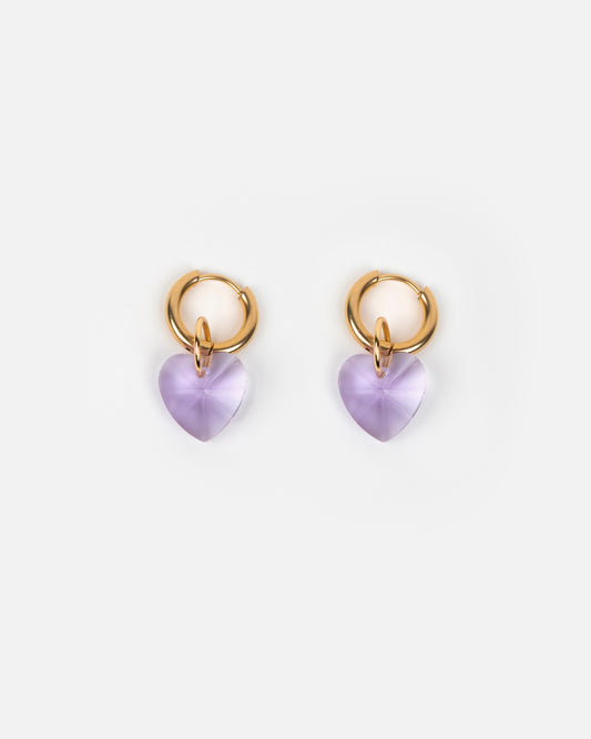 Boucles d'oreilles HEART ATTACK - LAVANDE -
