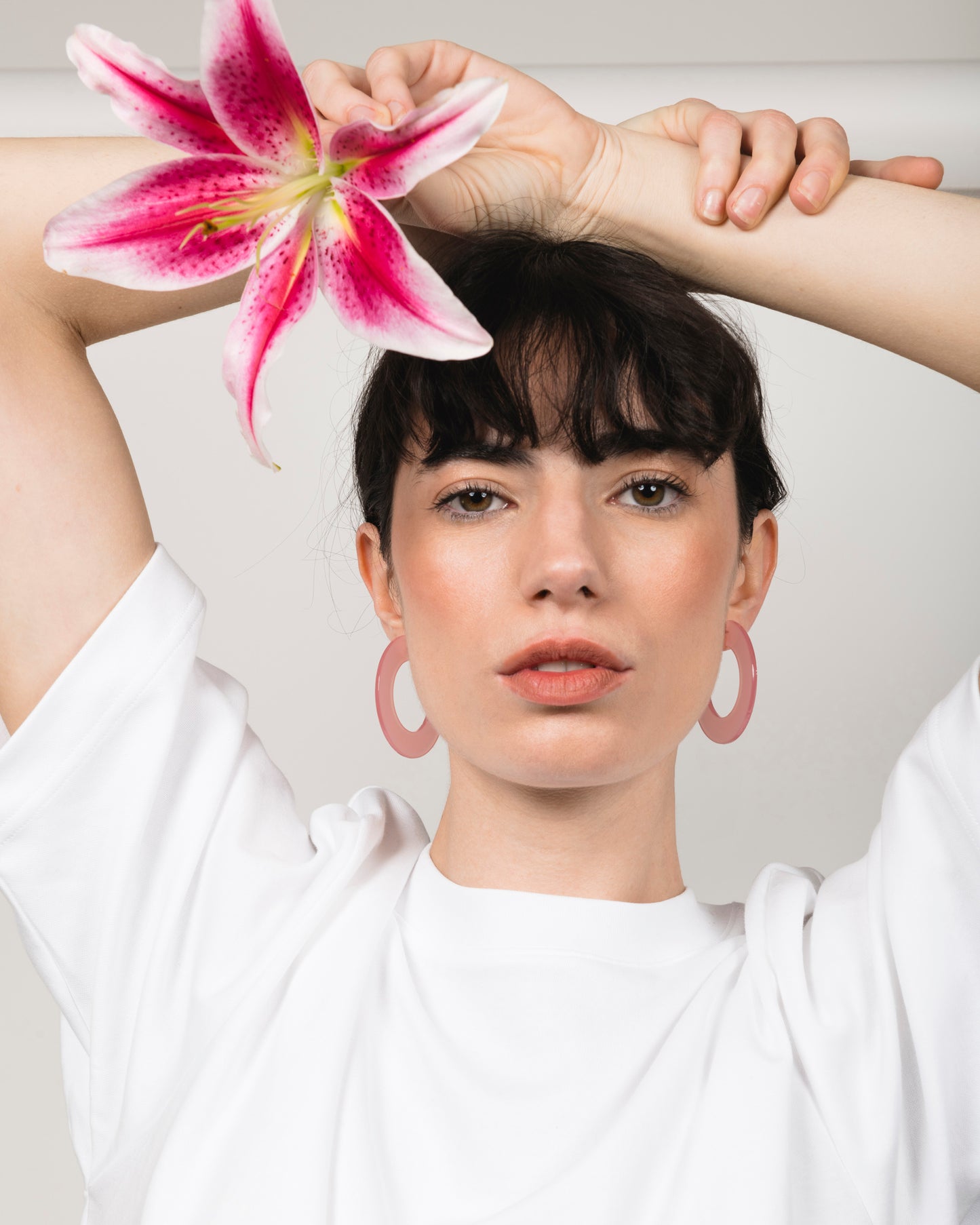 Boucles d'oreilles GINZA - Rose pâle -